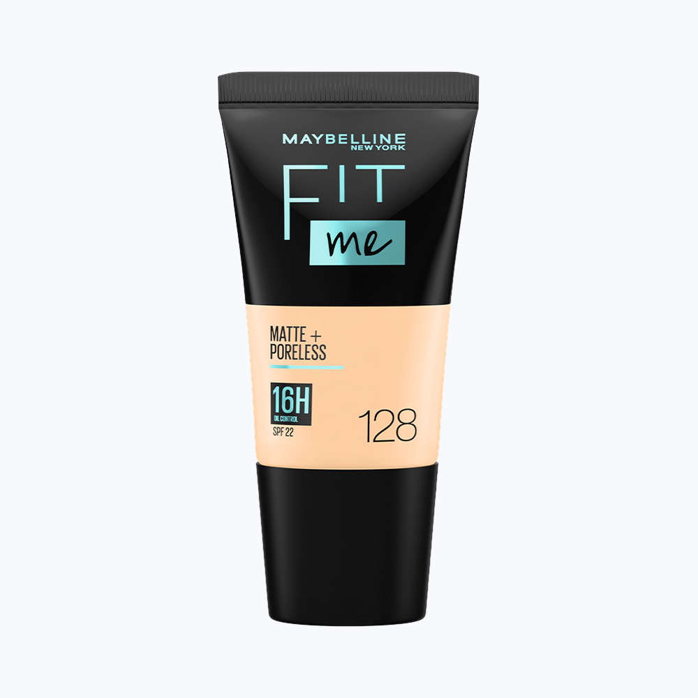 Maybelline New York Fit Me Matte+Poreless Liquid Foundation Tube 128 Warm Nude