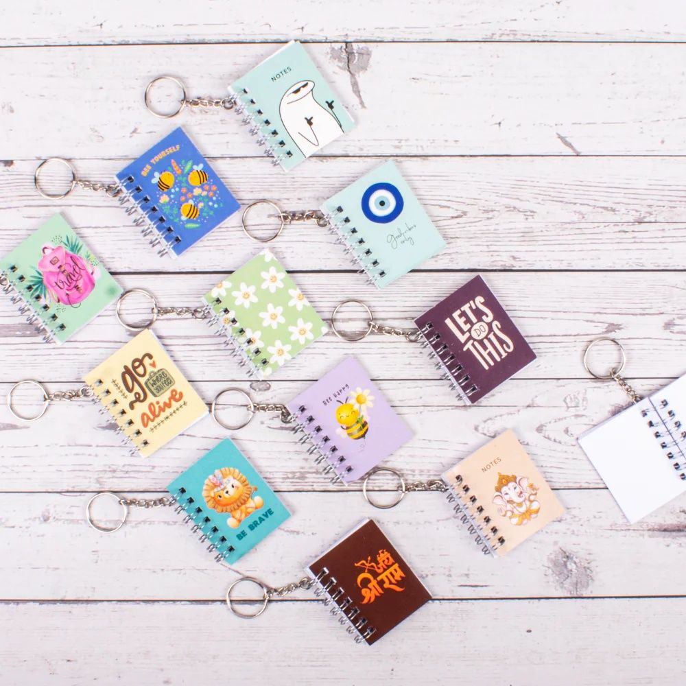 Itsy Bitsy Key Chain Notebook Bee Happy L6.8 x W5.3cm 70gsm 80pages 1 Book Lb