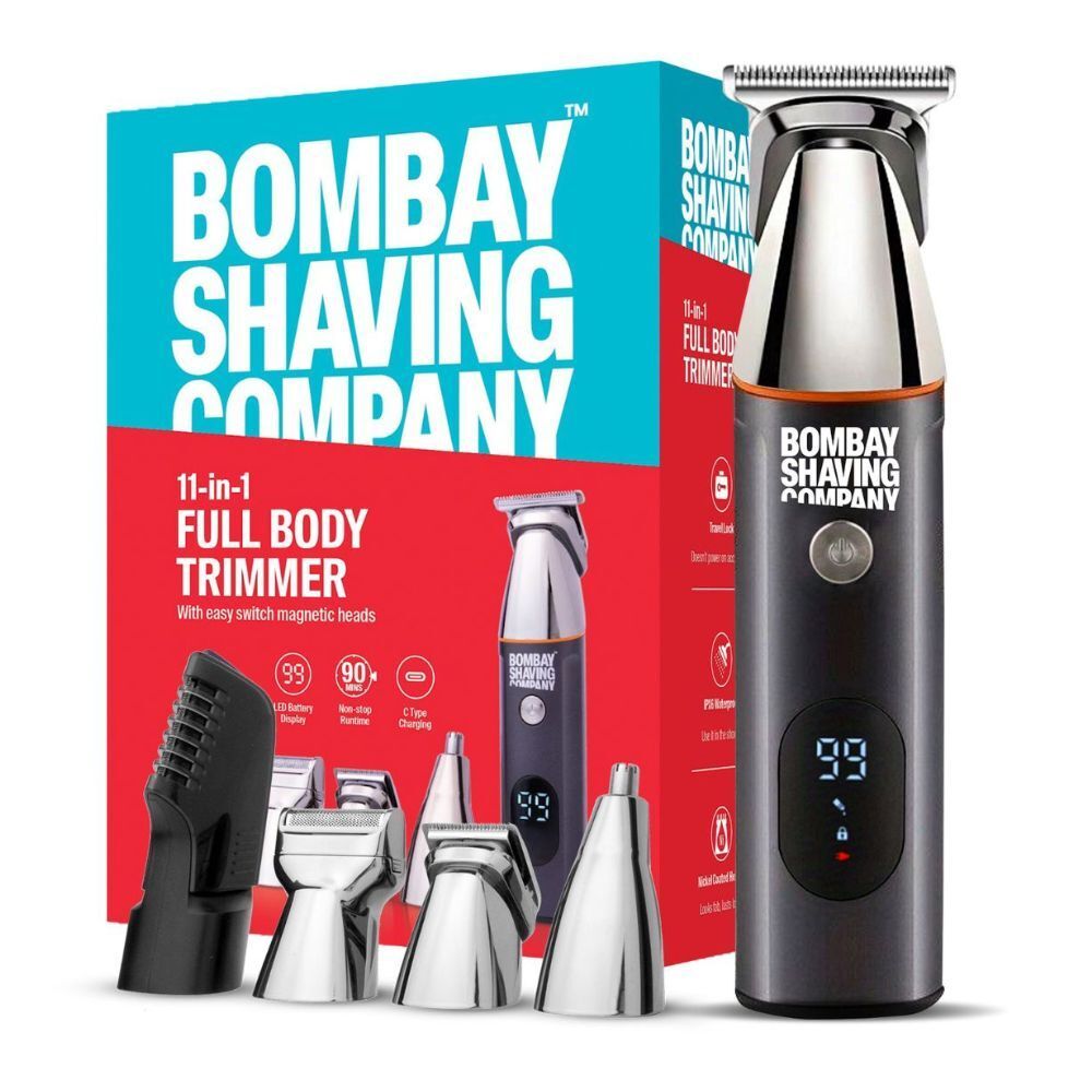 Bombay Shaving Company Full Body Trimmer | 5-in-1 Magnetic Attachments | LED screen | Multi Length Settings Combs
