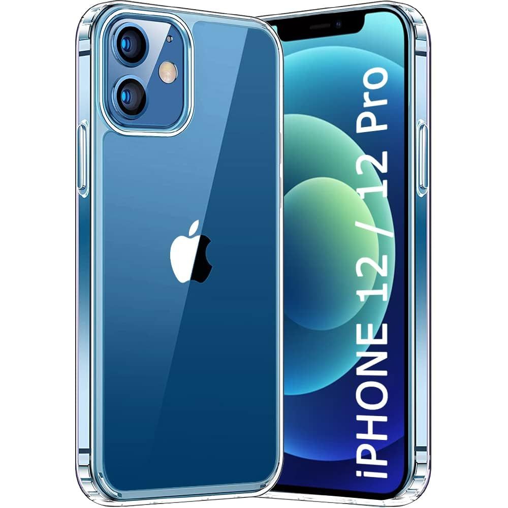 Sounce Shockproof Back Cover for iPhone 12-12 Pro | Scratch-Resistant | Military-Grade Protection, Transparent | MagSafe Compatible