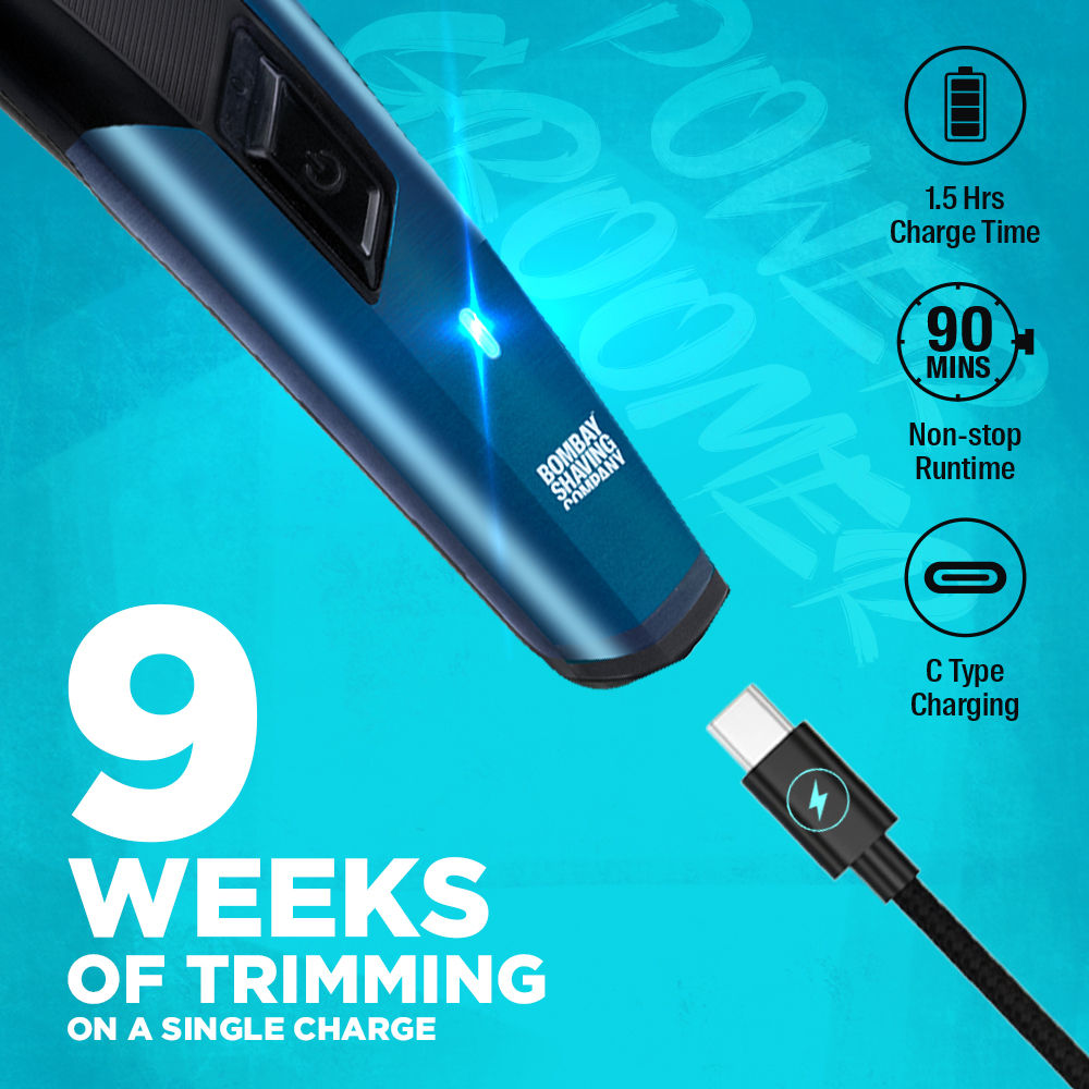 Bombay Shaving Company 11-in-1 Beard & Body Trimmer | Type-C charging | Power Groomer| Fast charging