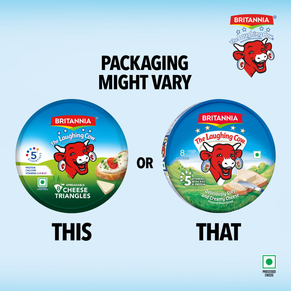Britannia The Laughing Cow Cheese 8 Portions Round 120 g Combo