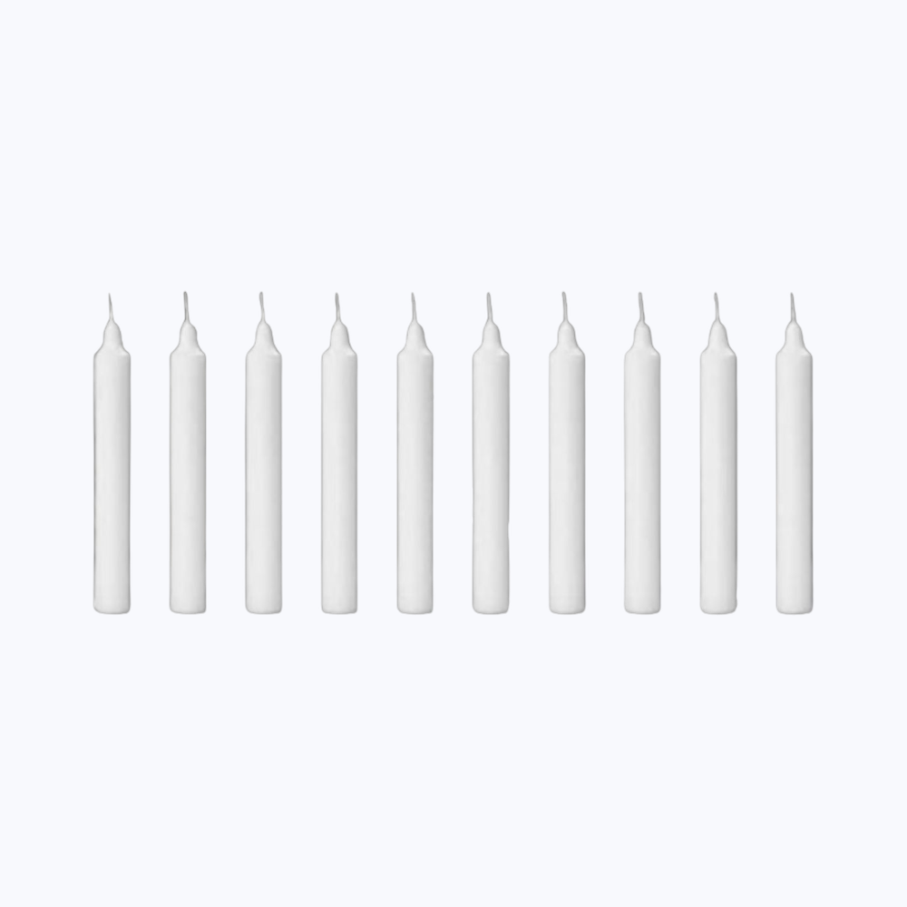 White Candle (Pack Of 10)