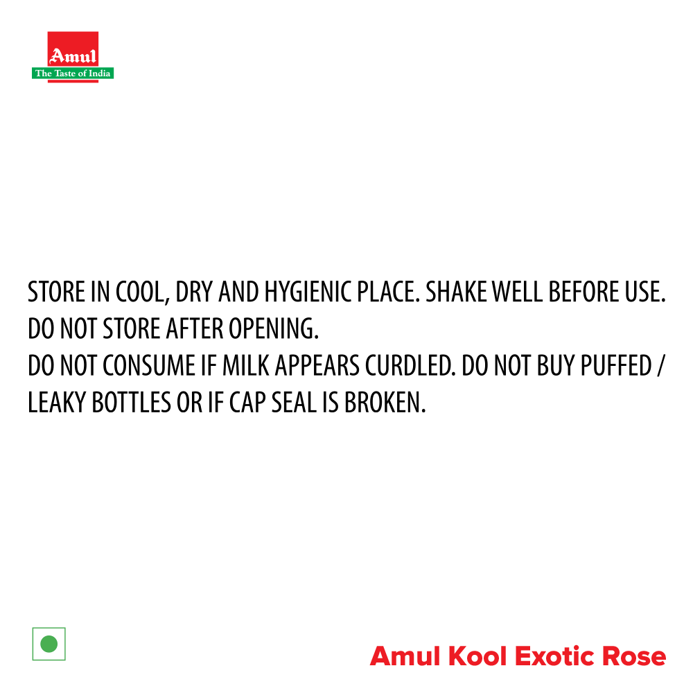 Amul Gold Kool Exotic Rose Flavoured Milk 180 ml Combo