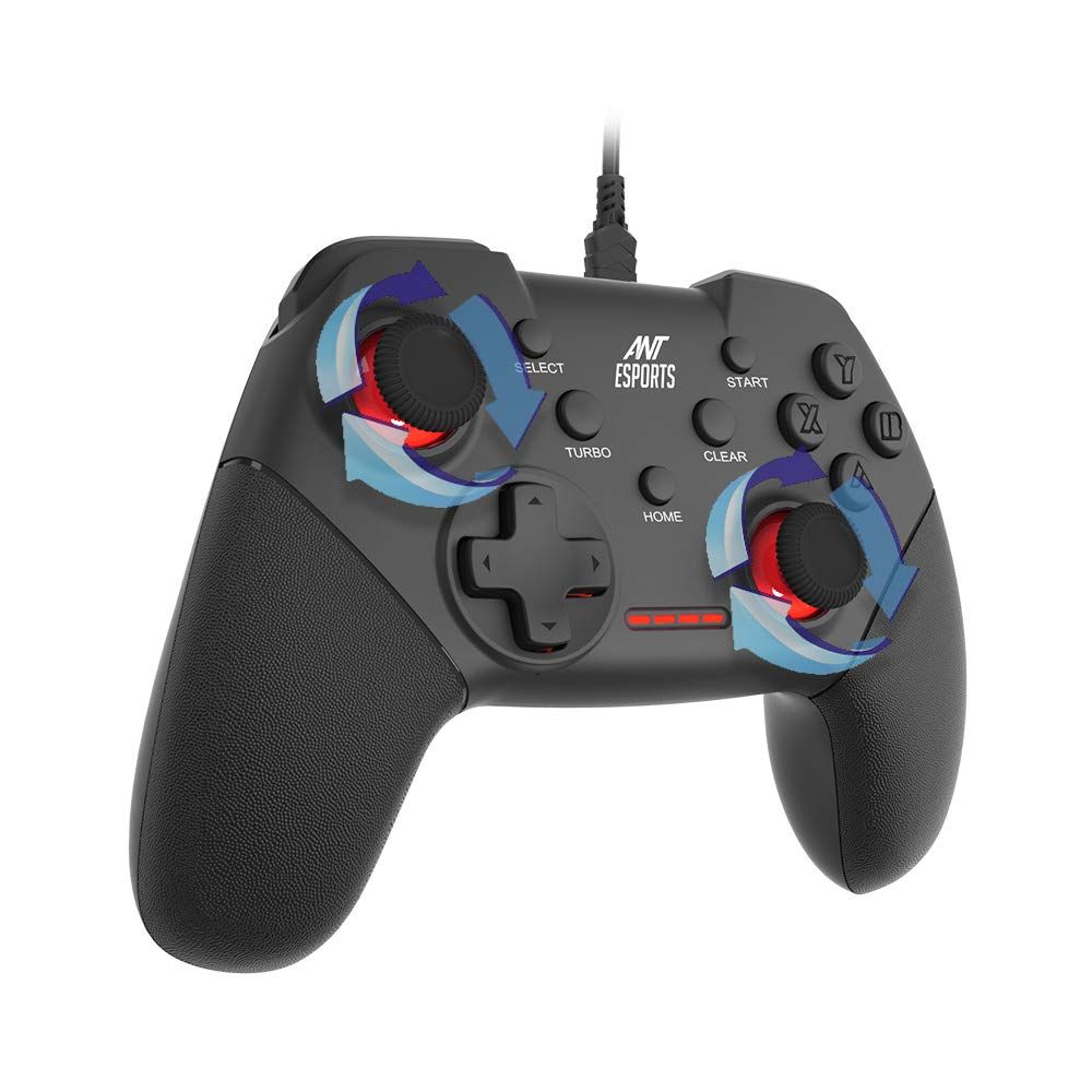 Ant Esports GP100 Wired Gamepad (PC/PS3/Andriod, Black) - 1 Unit