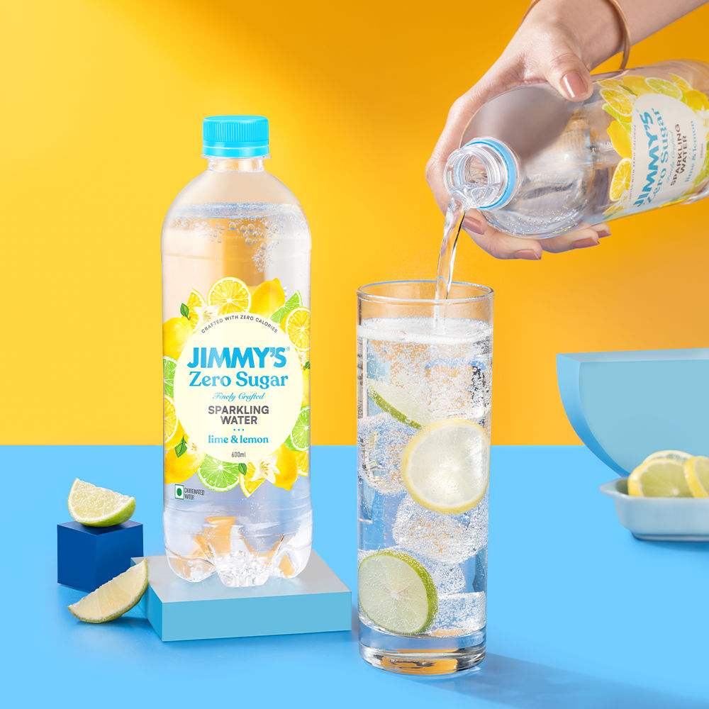 Jimmy's Zero Sugar Lime & Lemon Sparkling Water 600 ml X 2 Combo