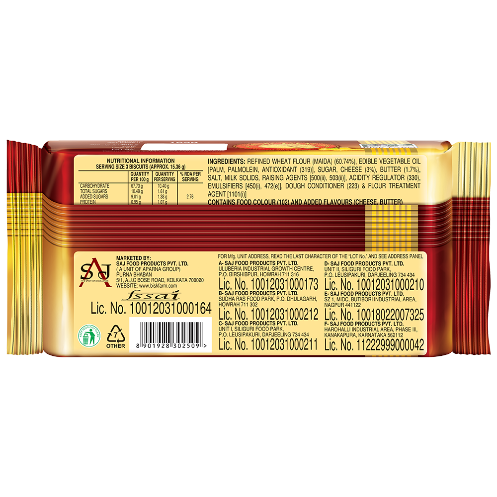Biskfarm Top Gold Butter Biscuits | Cholesterol-free