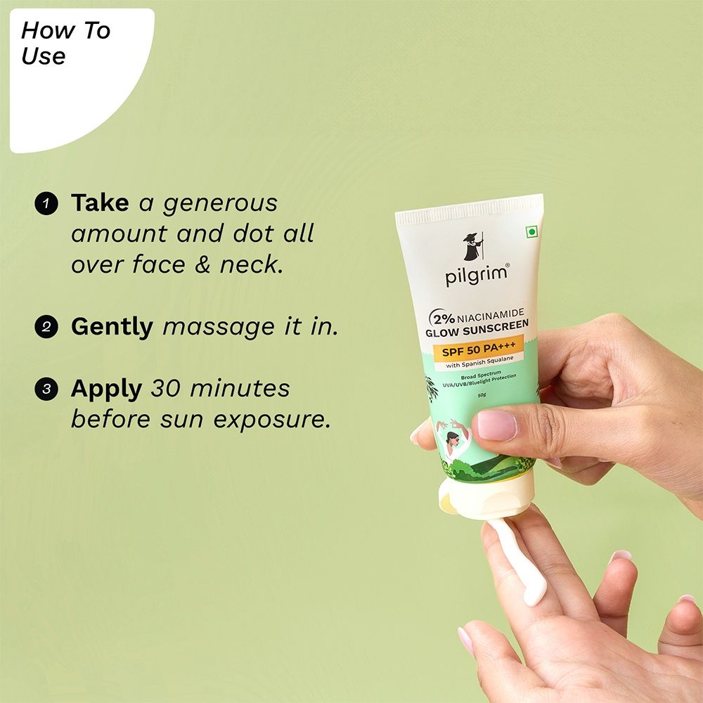 Pilgrim 2% Niacinamide Glow Sunscreen Spf 50 Pa+++