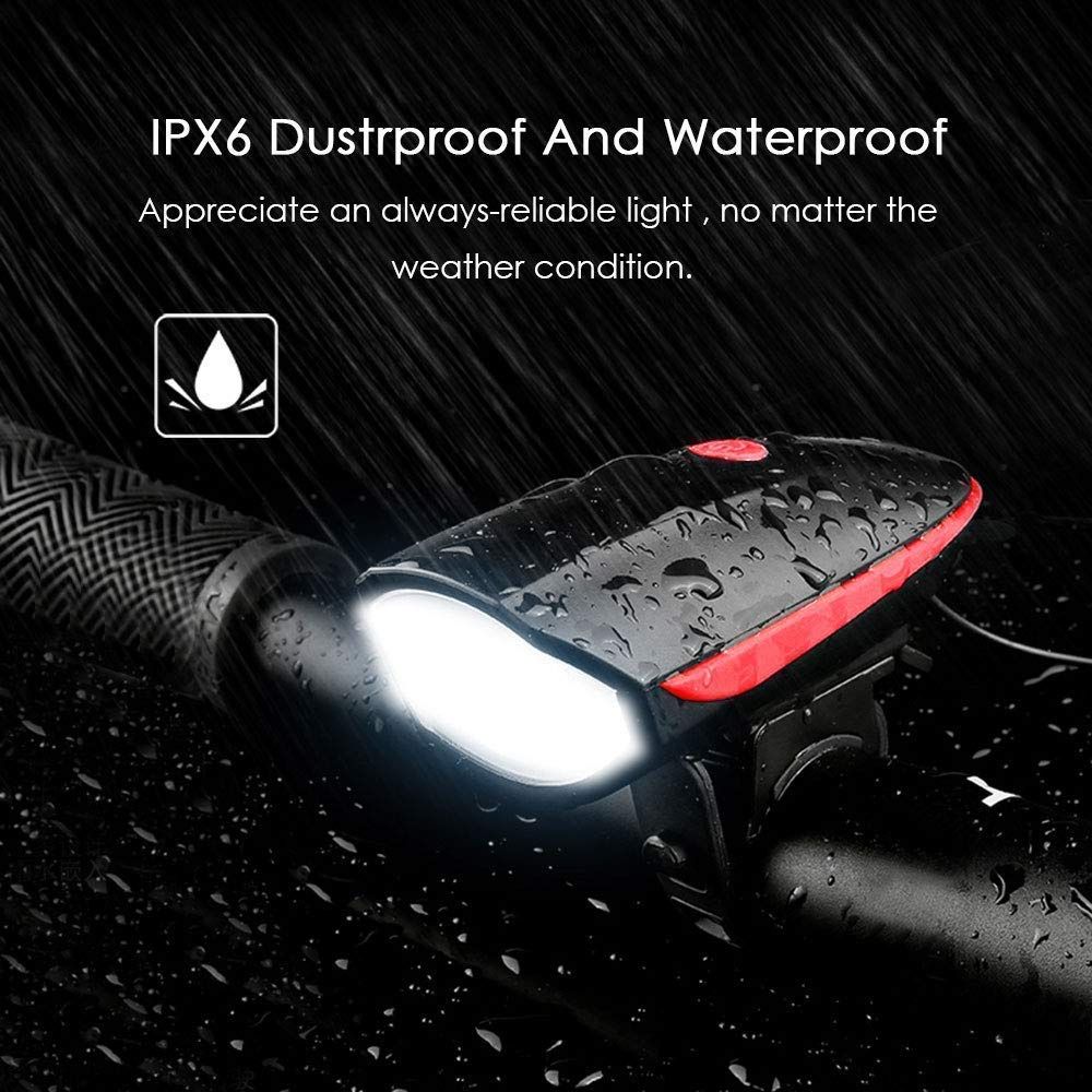 Hashwow Rechargeable Cycle Horn And Super Bright Led Light For Enhanced Visibility And Safety