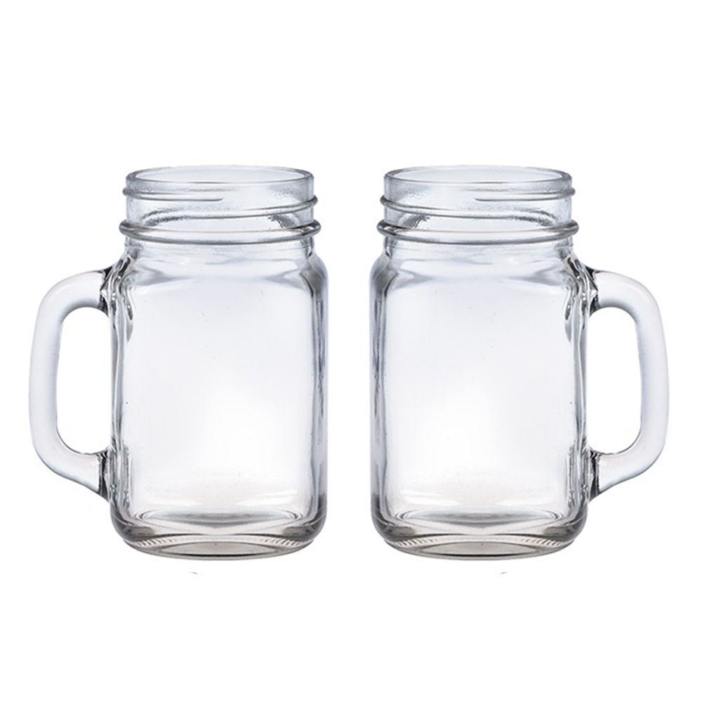 BAY6 Mason Jar Set with Straw - 400 ml - (2pc)