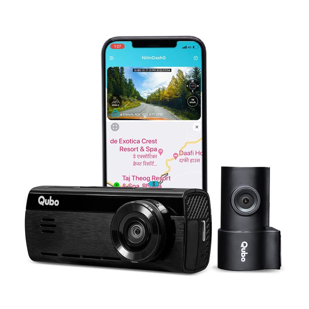 Qubo Dashcam Pro 4K + Rear Cam by Hero Group