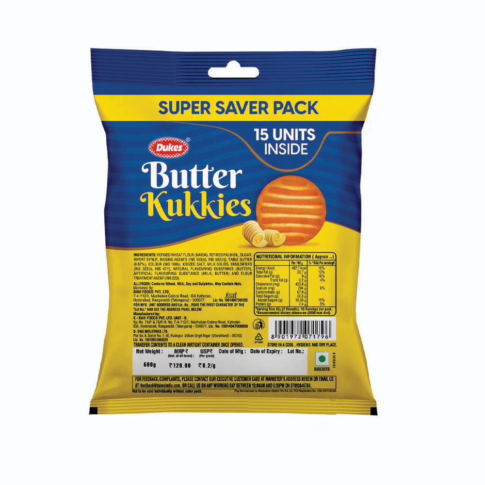 Dukes Kukkies with Real Taste of Butter Biscuits | Trans Fat-free