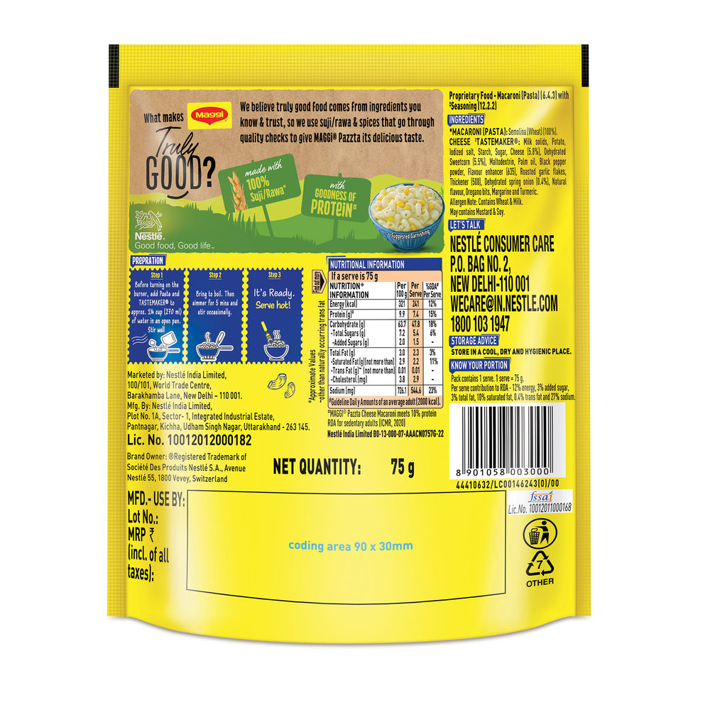 MAGGI Pazzta Instant Pasta - Cheese Macaroni 75 g Combo