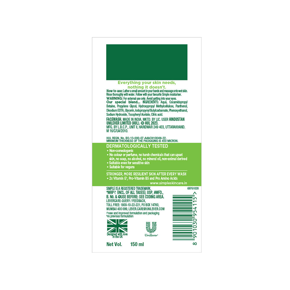 Simple Kind To Skin Refreshing Facial Wash
