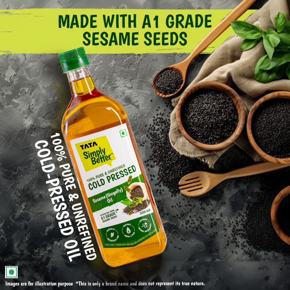 Tata Simply Better Pure And Unrefined Cold Pressed Sesame-Gingelly Oil
