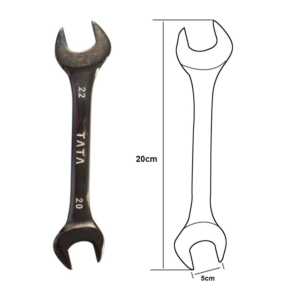 Agrico Tata Chrome Vanadium Steel Open Jaw Spanner Set/Tool Kit Multipurpose Chrome Plating Doe