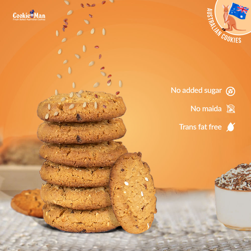 CookieMan Multigrain Sugar Free Biscuits | Maida-free and Trans Fat-free