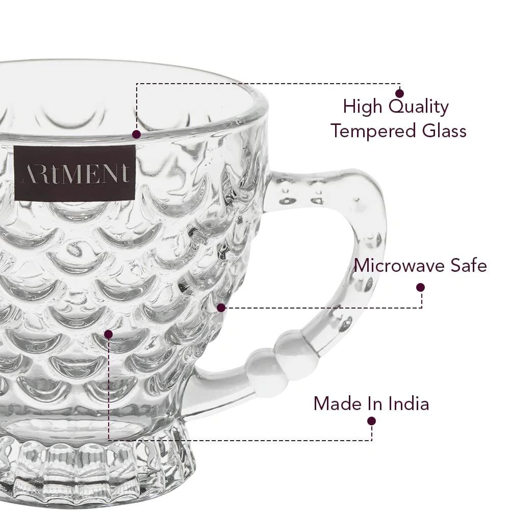 The Artment Surreal Fun Fish Glass Set Of 6 Tea Cup Set (200 ML)