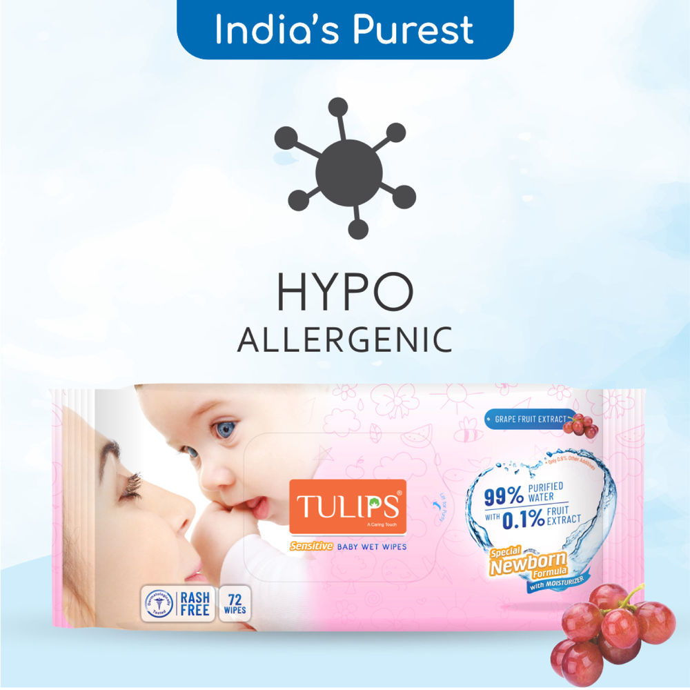 Tulips Sensitive Baby Wet Wipes