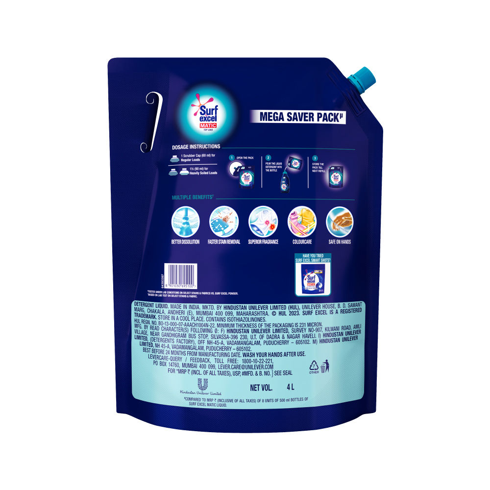 Surf Excel Matic Top Load Detergent Liquid
