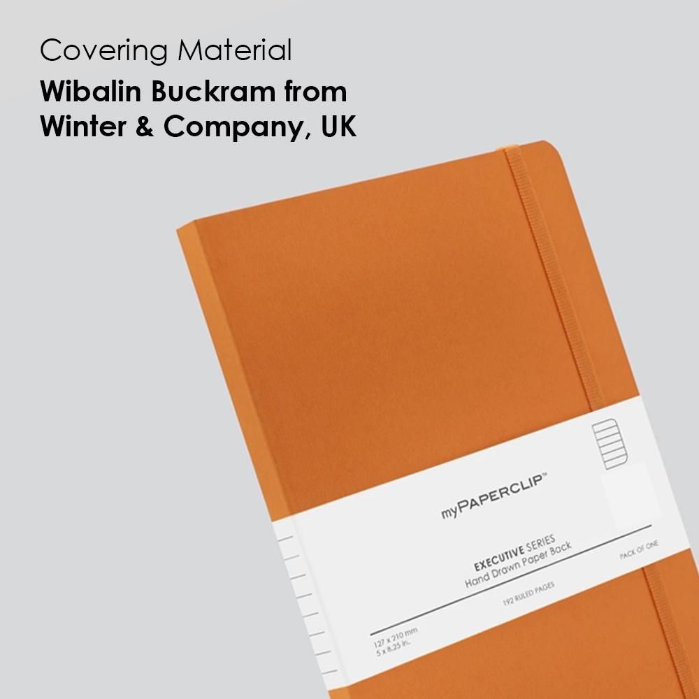 myPAPERCLIP Executive Series Medium Notebook | Smart Size | Orange | 192 Pages | Ruled Pages