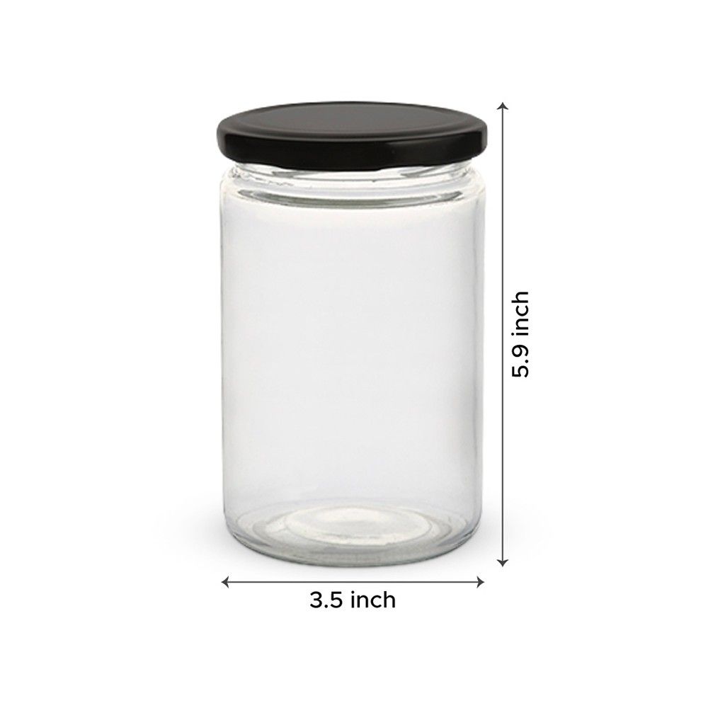 Glass Ideas Rack Jar Set (350 Ml)