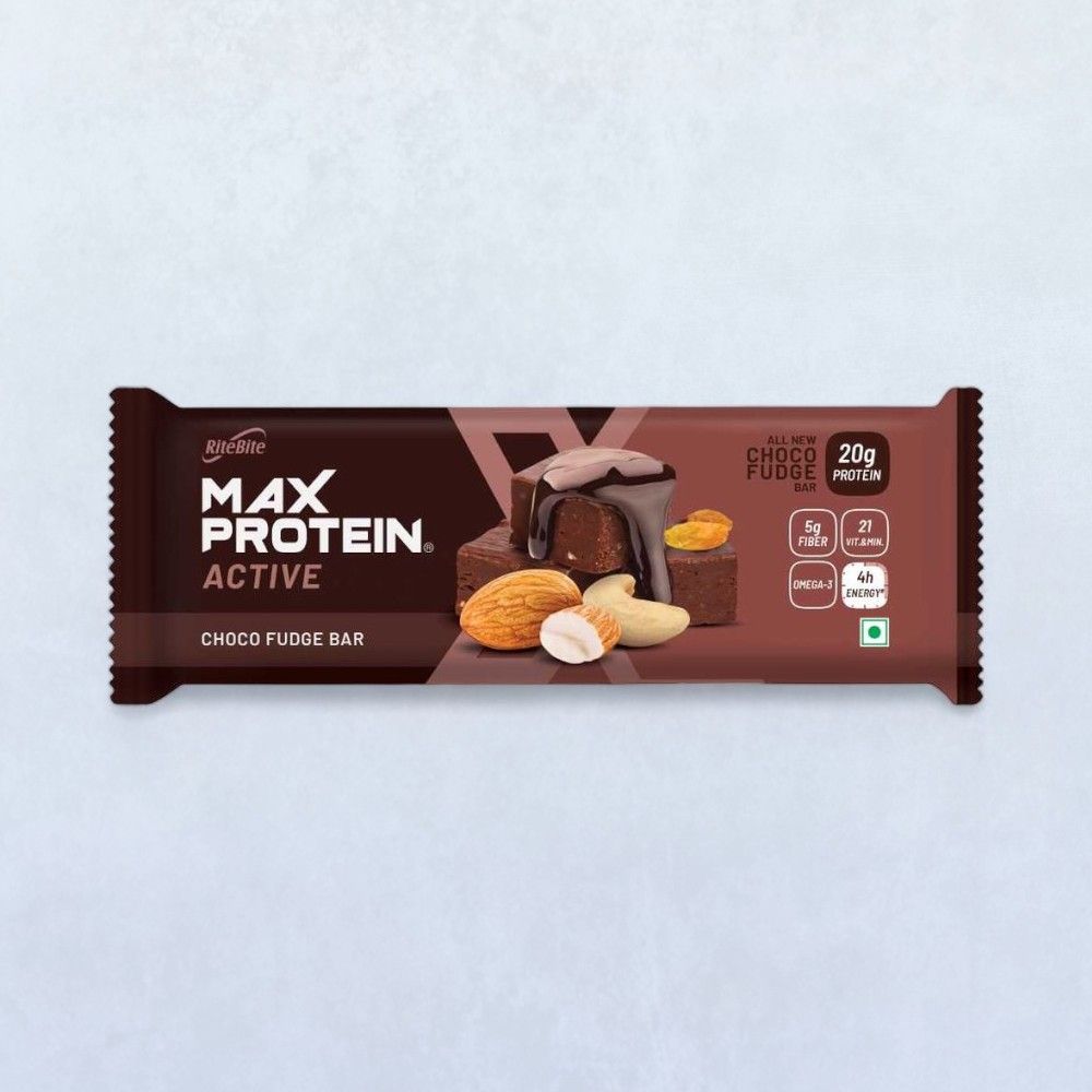 RiteBite Max Protein 20g Protein Bar Choco Fudge 75 g Combo