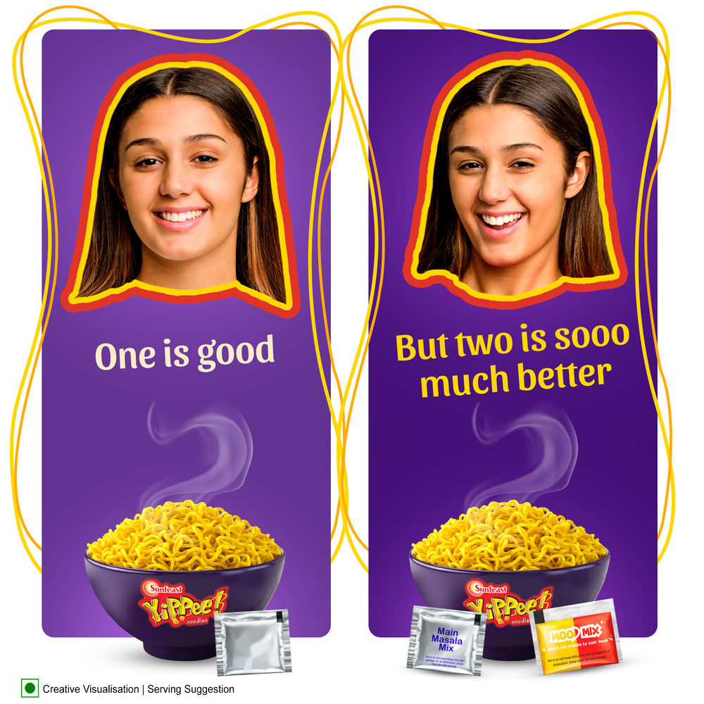 Sunfeast Yippee! Mood Masala Long Instant Noodles with 2 Masala Sachets 260 gms Combo