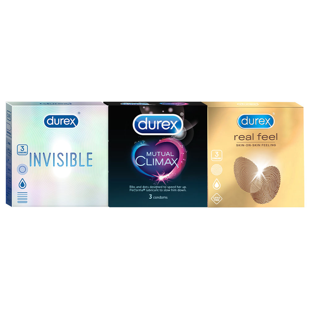 Durex Skin-On-Skin Real Feel Condom Ultra Thin Condom (Pack Of 3) Combo