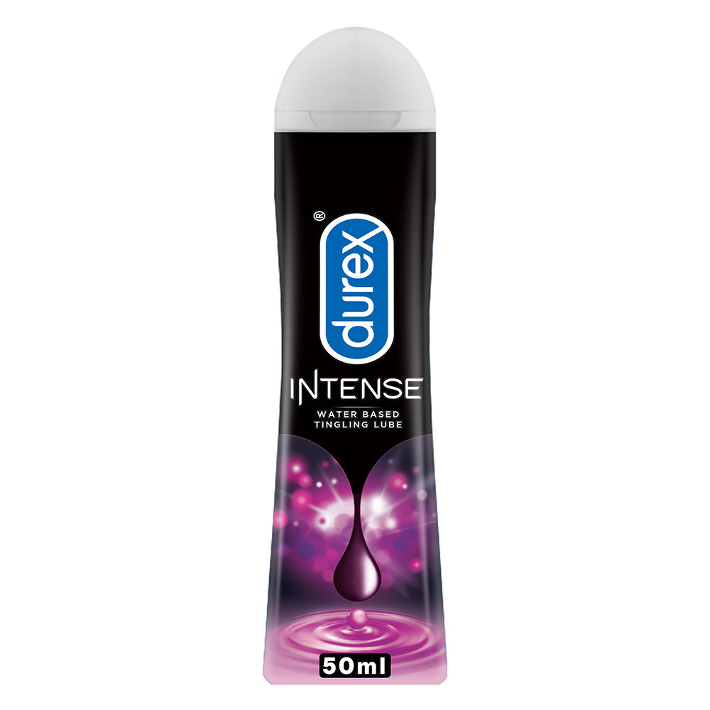 Durex Intense Condoms For Her Dotted And Ribbed Condom With Desirex Gel(10pc) & Durex Play Lubricant Gel Tingling(50ml) Combo