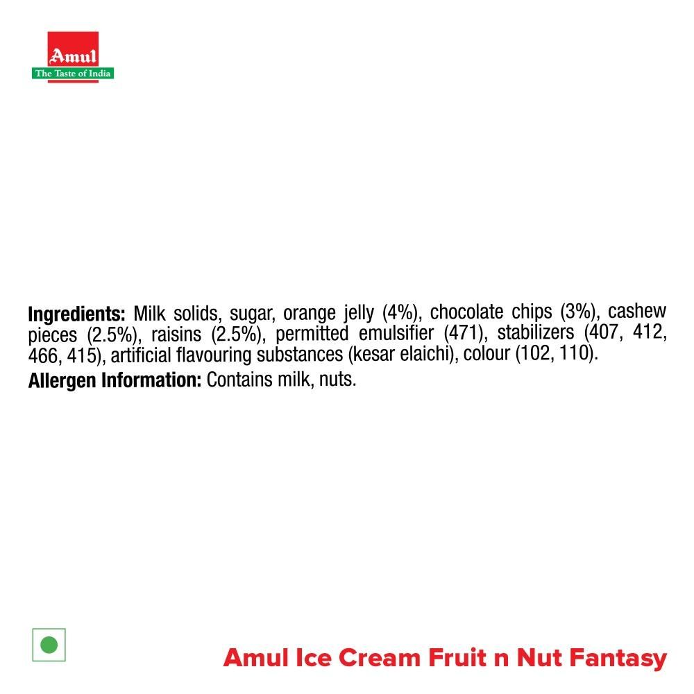 Amul Gold Fruit 'N' Nut Fantasy Ice Cream Cup 125 ml Combo