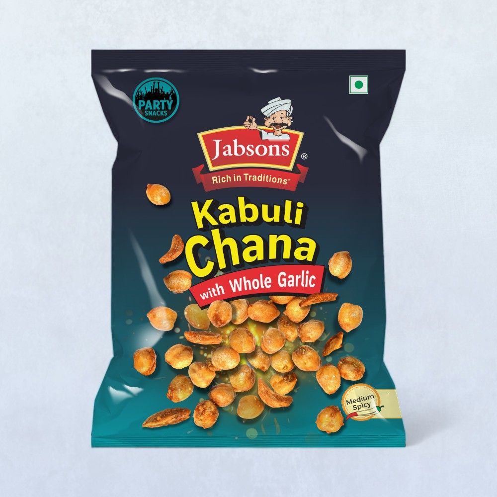 Jabsons Namkeen Kabuli Chana with Whole Garlic