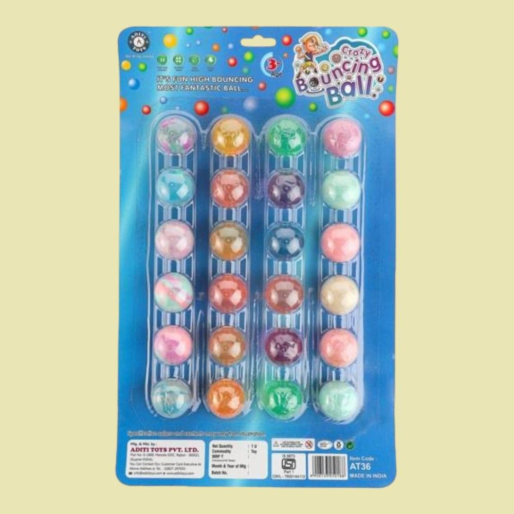 Aditi Toys Crazy Bouncing Balls (Pack Of 24)