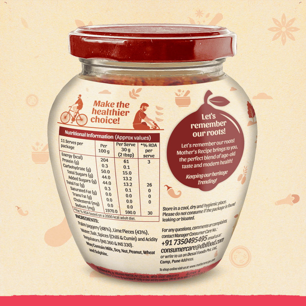 Mothers Recipe Hearty Roots Lime Pickle With 100% Palm Jaggery