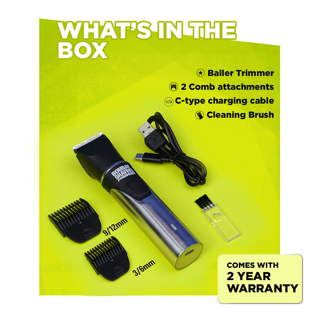 Bombay Shaving Company Balls Trimmer | Type-C Charging |Baller| Body Groomer