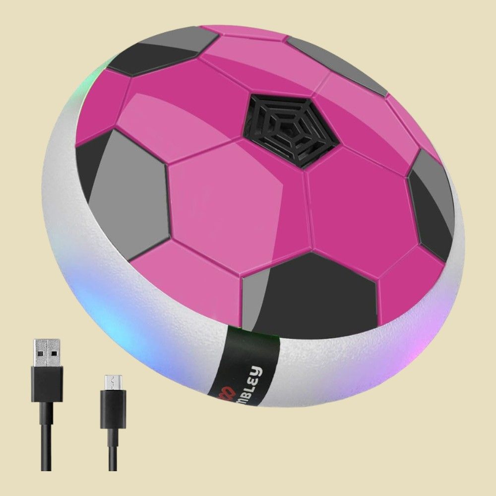 Wembley C-Type Usb Rechargeable Battery Powered Hover Football Indoohover Ball Soccer - Pink