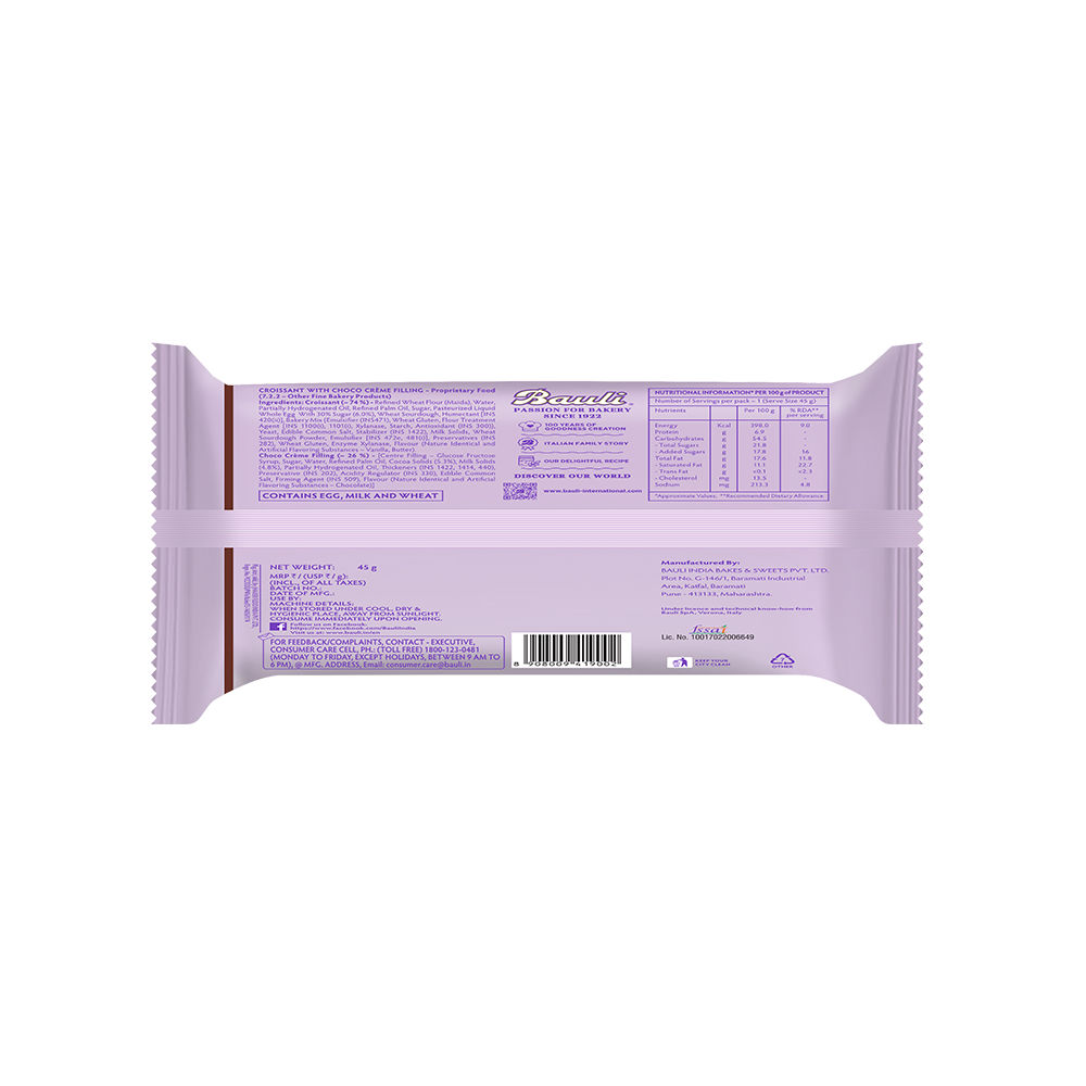 Bauli Moonfils Croissants Choco Cream (Egg) 45 g Combo