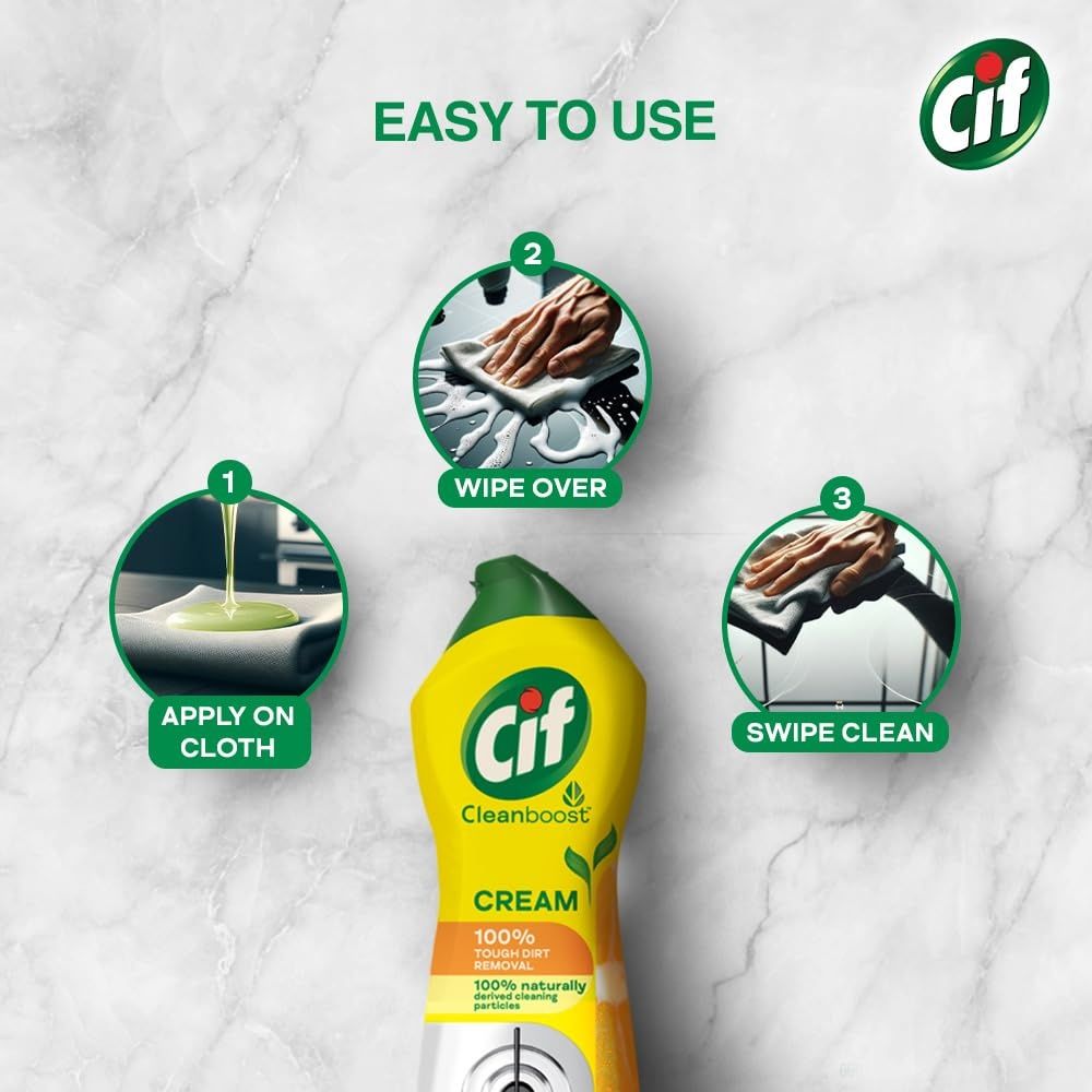 Cif Cleanboost Cream Lemon Floor CLeaner