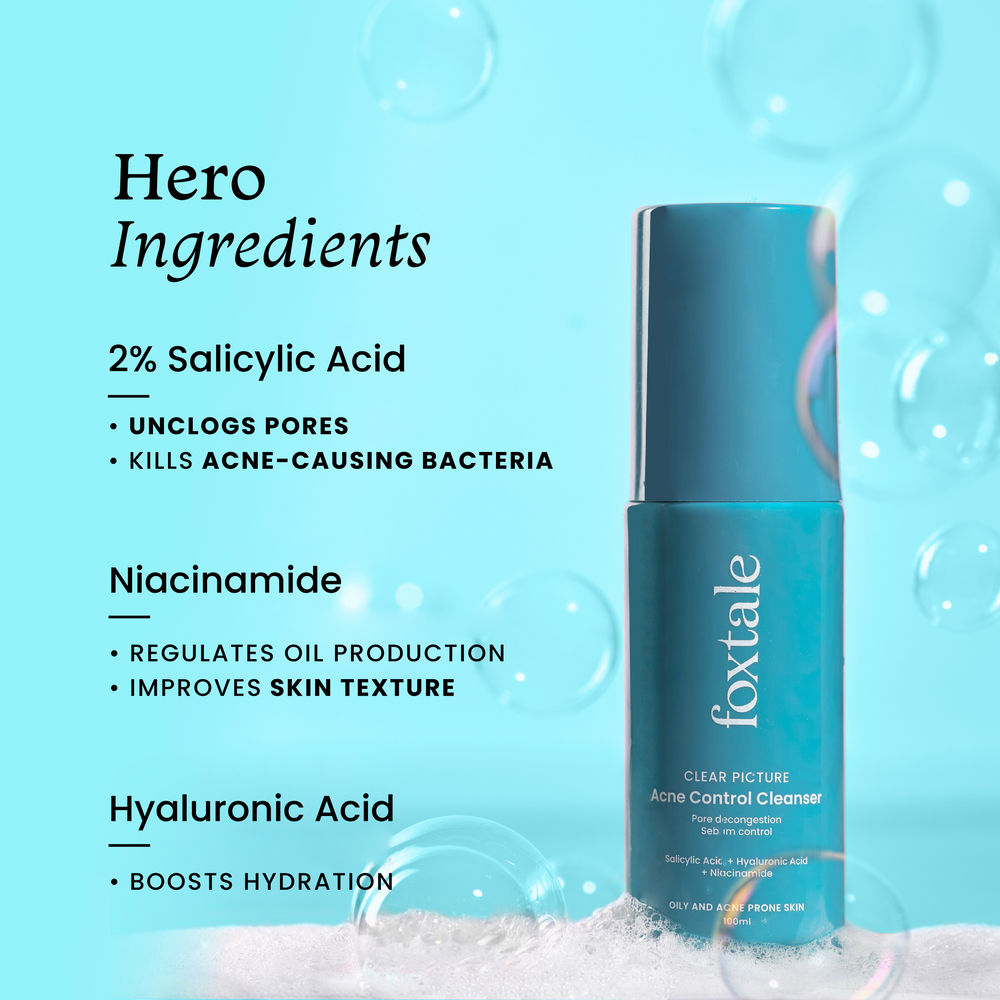 Foxtale 2% Salicylic Acid Face Cleanser/ Face Wash