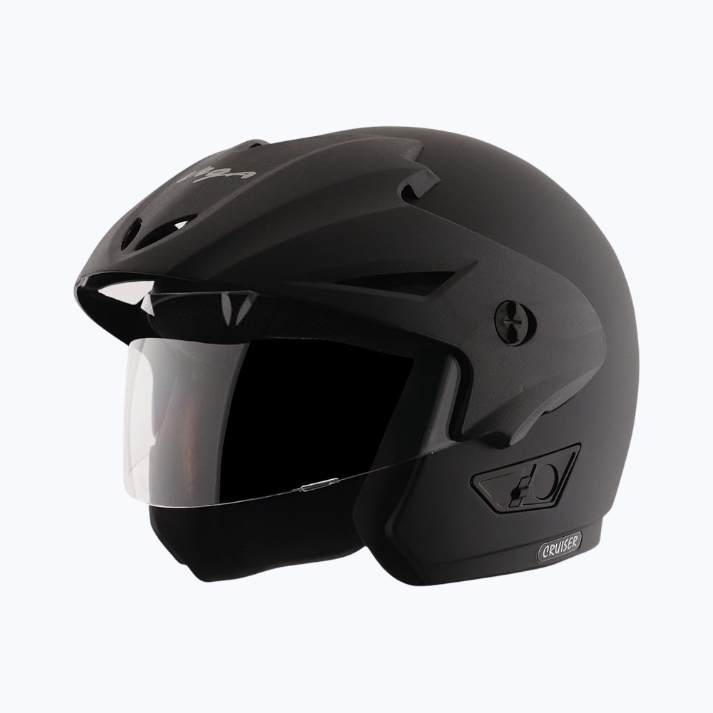 Vega Cruiser W/P Dull Black Helmet-L
