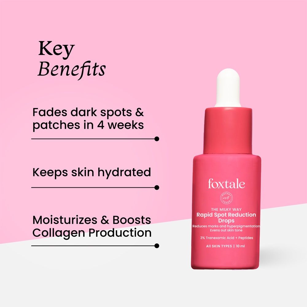 Foxtale 3% Tranexamic Acid & Peptide Serum For Hyperpigmentation, Reduces Marks, Men And Women