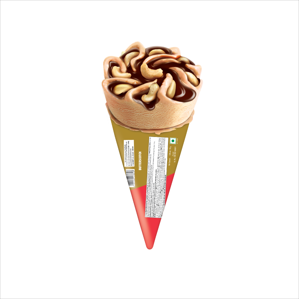 Amul Gold TriCone Butterscotch Ice Cream Cone 120 ml Combo