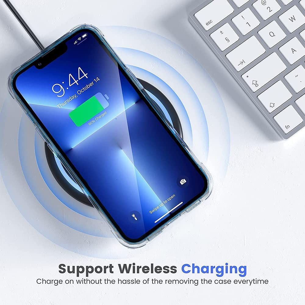 Sounce Shockproof Back Cover for iPhone 12-12 Pro | Scratch-Resistant | Military-Grade Protection, Transparent | MagSafe Compatible
