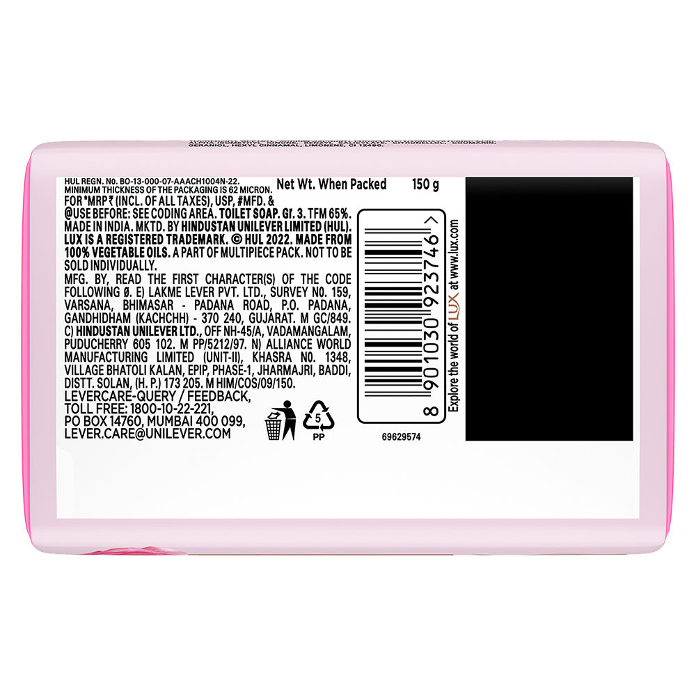 Lux Even-toned Glow Bathing Soap infused with Vitamin C & E For Superior Glow 450 g Combo