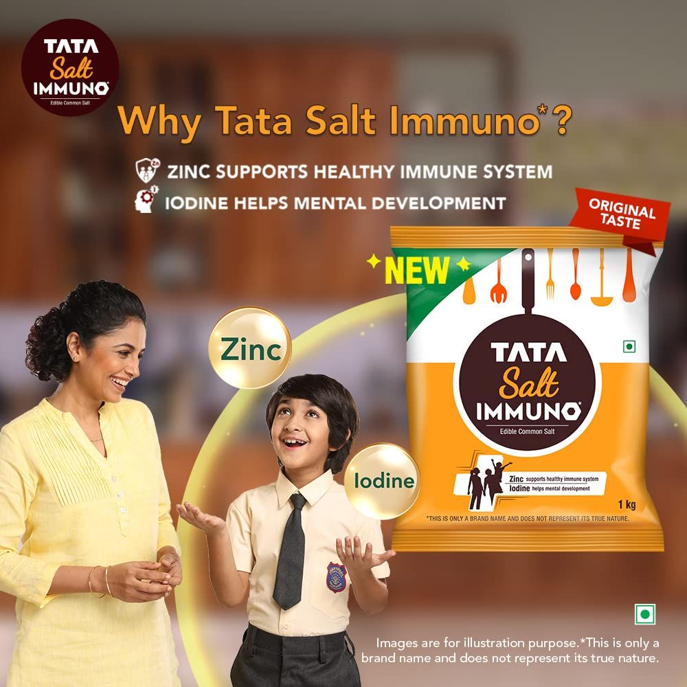 Tata Salt Immuno, Edible Common Salt, With Zinc And Iodine