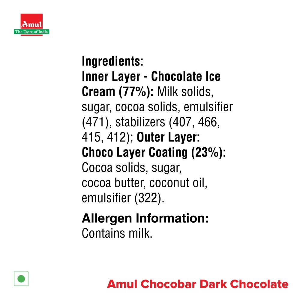 Amul Dark Chocobar Ice Cream Stick