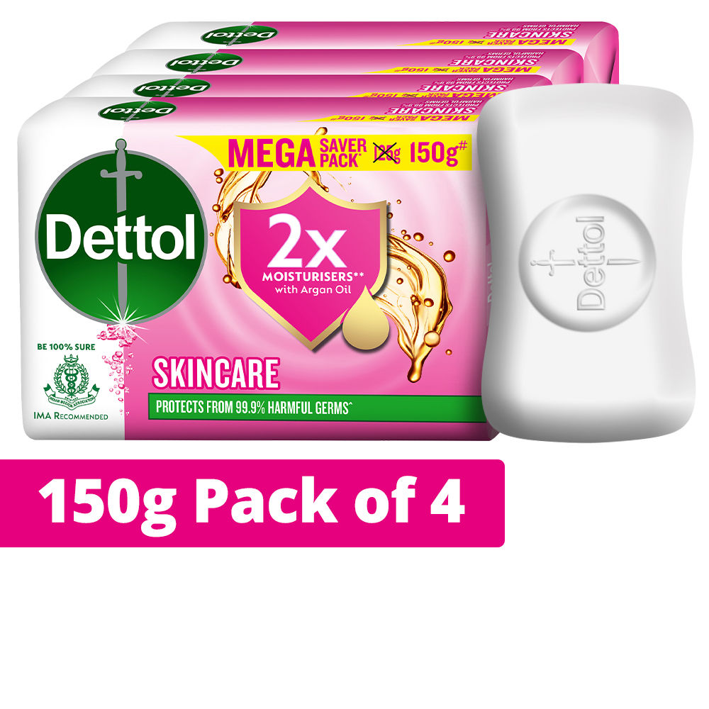Dettol Skincare Moisturizing Beauty Bathing Soap Bar with Argan Oil For Softer Skin