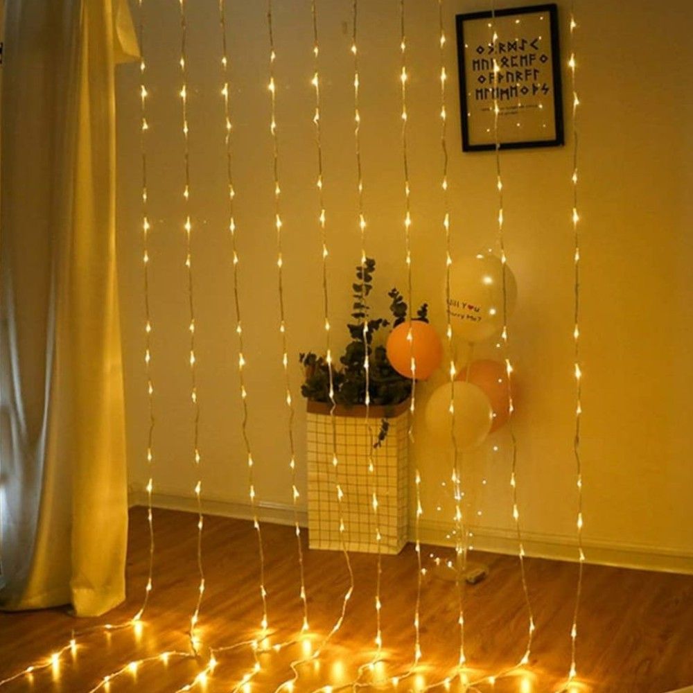 Waterfall Curtain Curved LED ‎Decorative Lights - Warm White | Low Power
