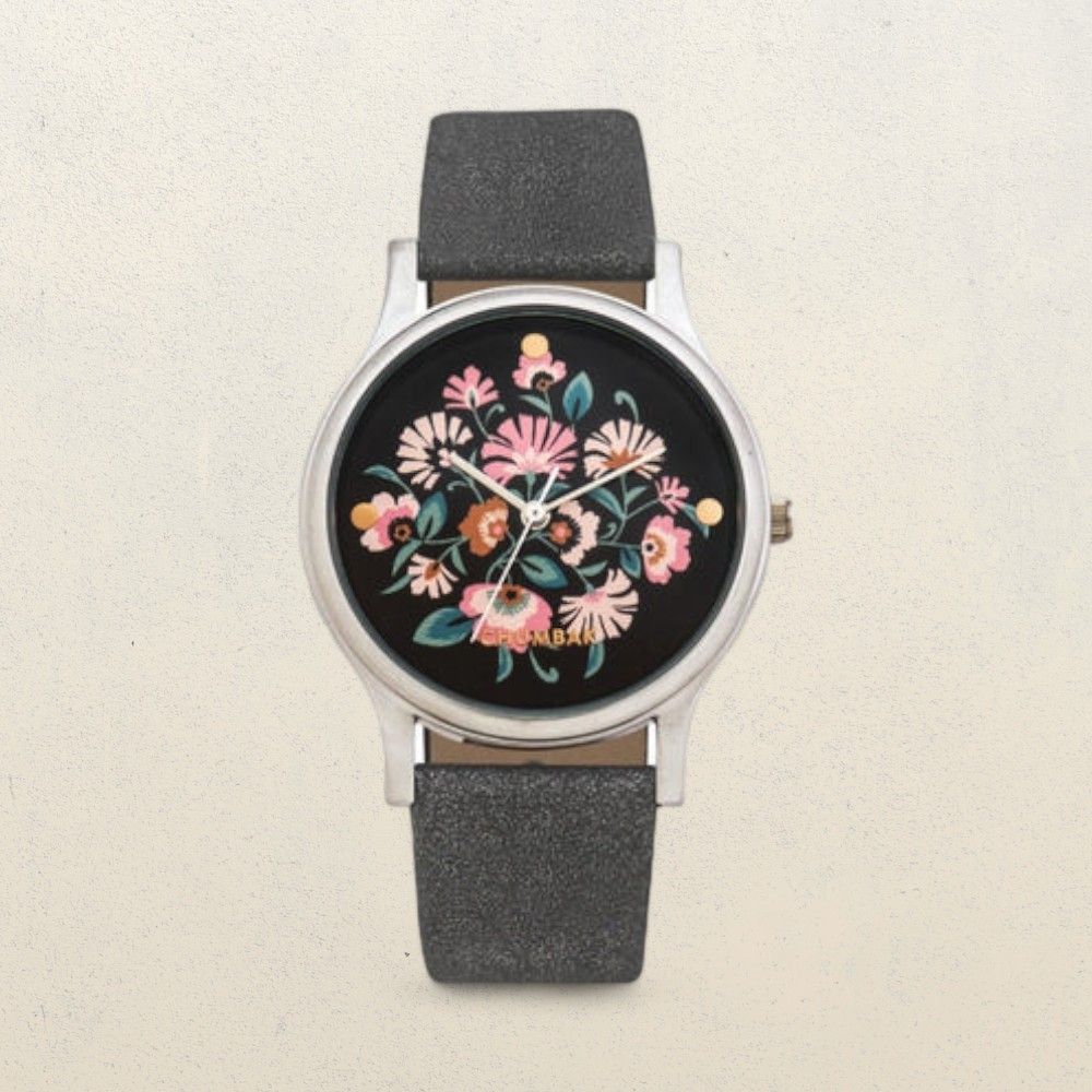 Chumbak Women's PU Round Analog Watch | Teal