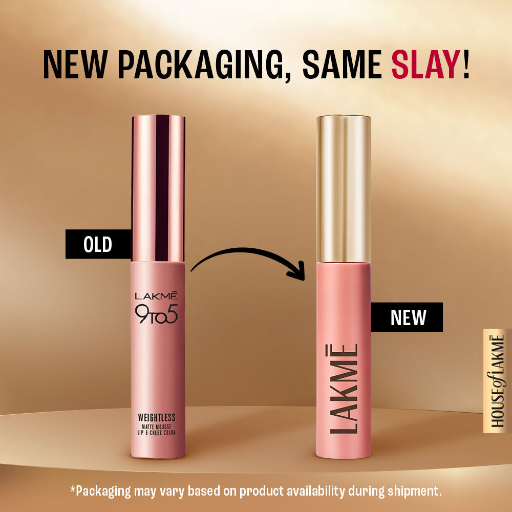 Lakme Double Duty Lip & Cheek Mousse Matte Lipstick & Soft Blush, Coca Soft